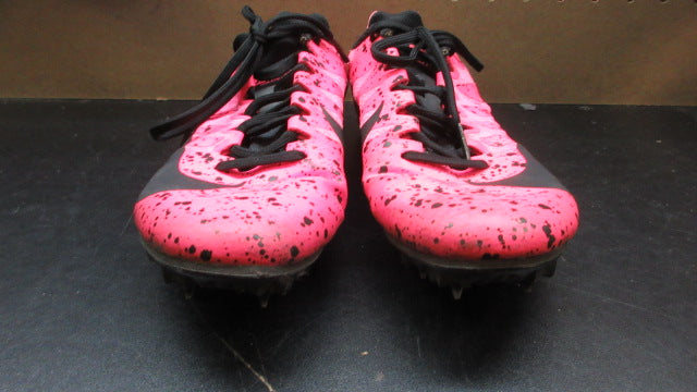 Load image into Gallery viewer, Used Nike Zoom Rival S 9 Paint Splatter Pink Blast Track Shoes - Size 5
