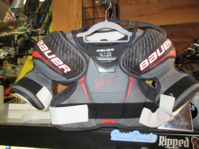 Load image into Gallery viewer, Used Bauer Lil' Sport Hockey Shoulder Pads - Size JR Large
