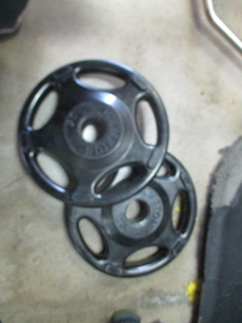 Used Hampton 25LB Olympic Rubber Weight Plate - SET