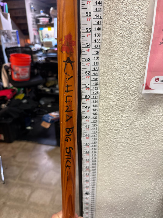 Used Kahuna Big Stick Wood Land Paddle For Longboarding
