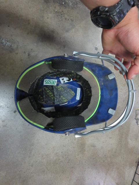 Used Under Armour UABH100 in Blue Camo With I Bar Vision Face Guard