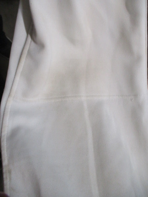 Used Mizuno White Knicker Bottom Pants Adult Size Large - stains
