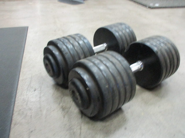 Load image into Gallery viewer, Used Intek 115 LB Rubber Dumbbell - PAIR

