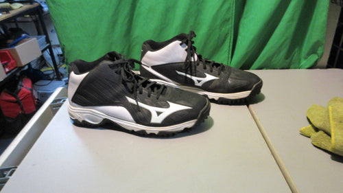 Used Mizuno Baseball Turf Shoes Black/ White Size - 13