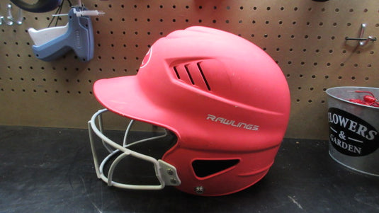 Used Rawlings Coolflo Softball Batting Helmet with Face Guard - Size 6 1/2-7 1/2