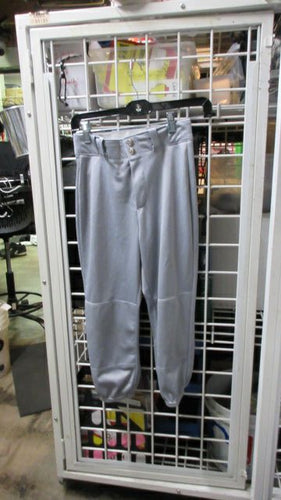 Used Adidas Elastic Bottom Baseball Grey Pants Size Youth Medium