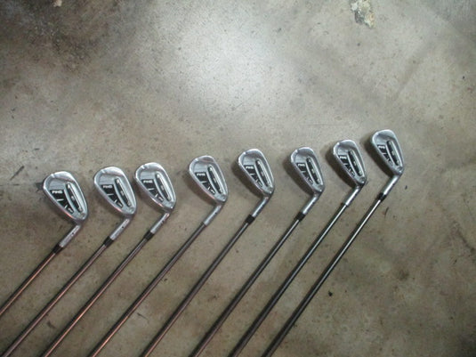 Used Ping i20 RH Graphite Shaft Regular Flex 4-PW-U Wedge Black Dot Iron Set