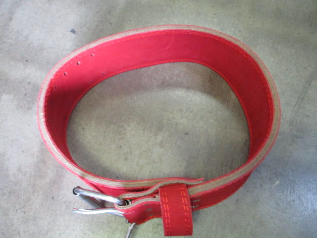 Load image into Gallery viewer, Used Greek God Status Red Leather Lifting Belt 40&quot; Length
