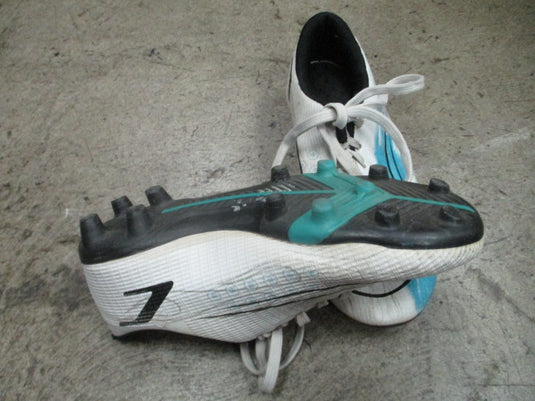 Used White/Blue Soccer Cleats Size 4