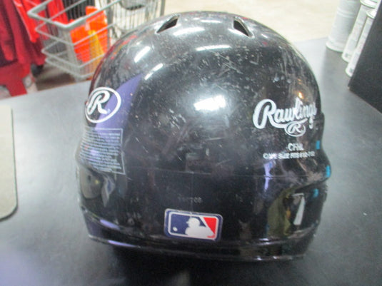 Used Rawlings Black/Green Batting Helmet Size 6 1/2 - 7 1/2 (Has Wear)