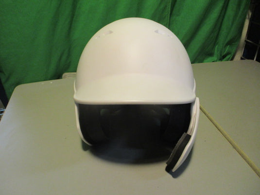 Used Victus White Jr Batting Helmet W/ jaw Guard 6 1/2- 7 1/2