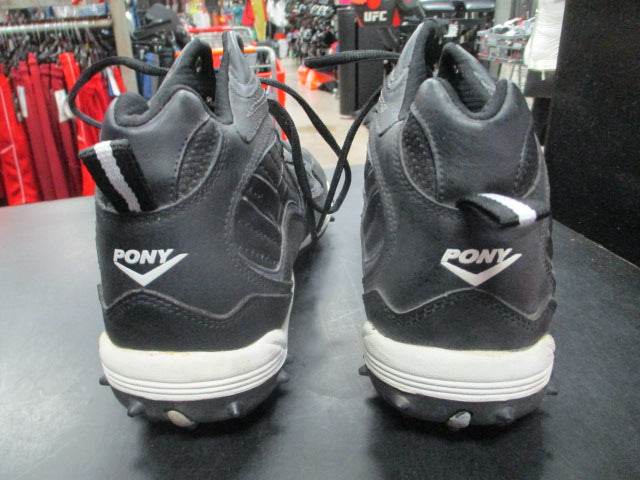 Load image into Gallery viewer, Used Pony Black Football Cleats Size 11.5
