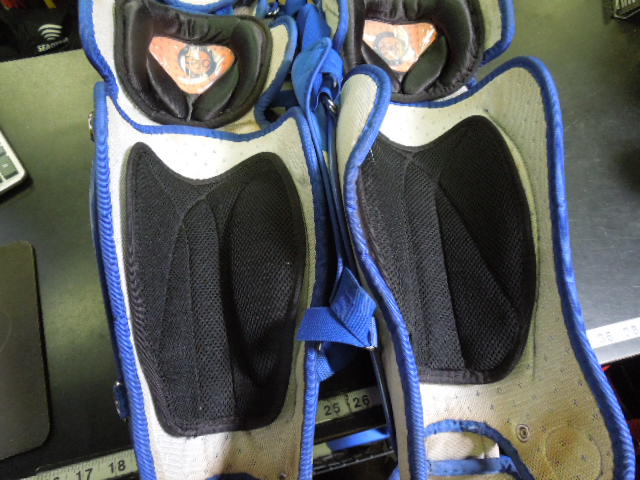 Load image into Gallery viewer, Used All Star LG30WPRO **** Adult Catcher's Shin Guards in Royal Blue
