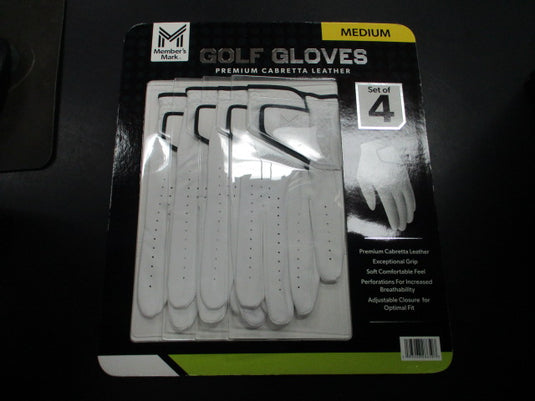 Member's Mark Premium Cabretta Leather Golf Gloves Pack Of 4 - LH Size Medium