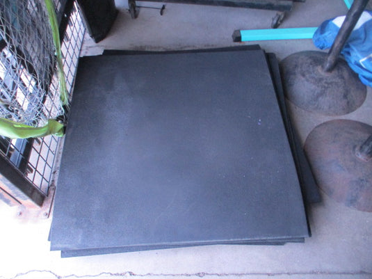 Used 39" X 39" X 1/2" Heavy Duty Rubber Floor Mat - QTY 1