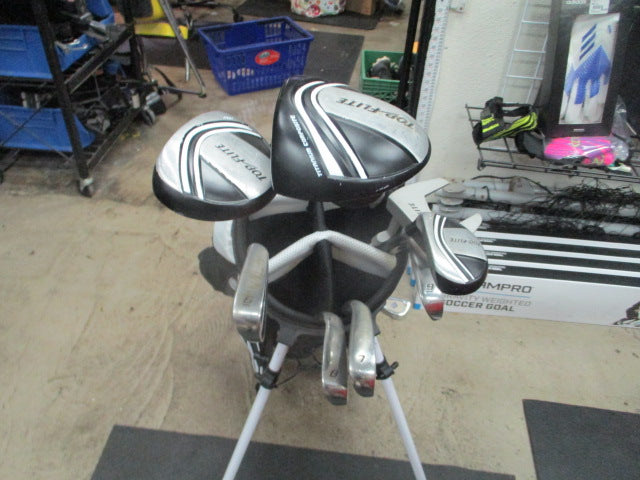 Load image into Gallery viewer, Used Top Flite Stainless Complete set w/ Bag and Putter RH
