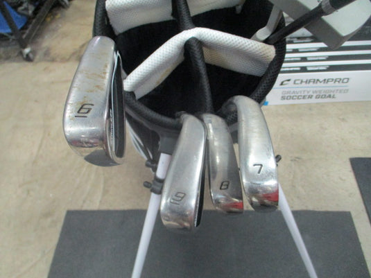 Used Top Flite Stainless Complete set w/ Bag and Putter RH