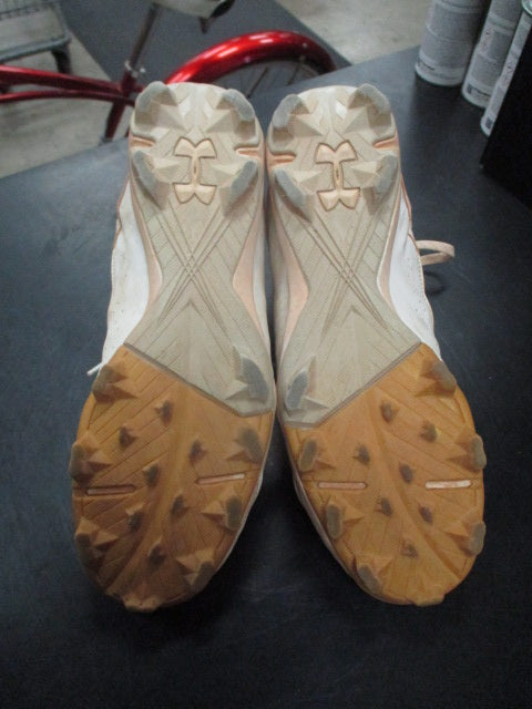 Used Under Armour BH Out of Here Cleats in White Size 7.5