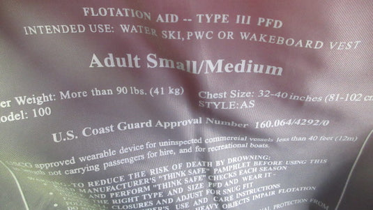Used X2O Pro Lifejacket - 90lb Small/Medium