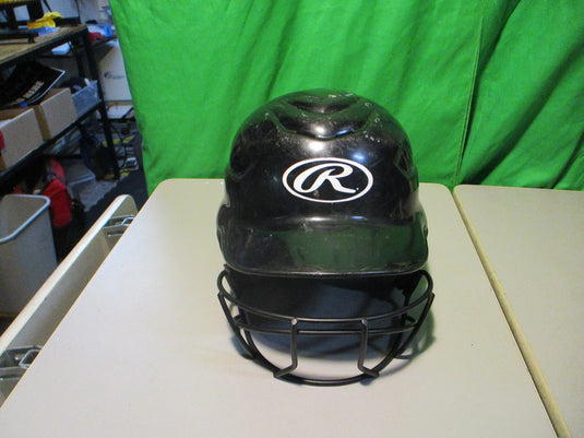 Used Rawlings Size 6 1/2 - 7  1/2 Batting Helmet W/ Facemask