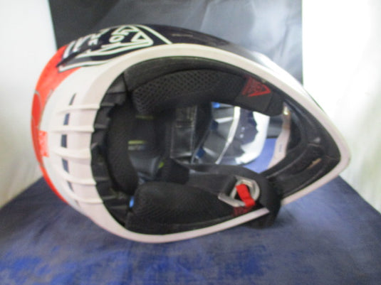 Used Troy Lee Designs SE4 Polyacrylite Freedom Motorcross Helmet Youth M - chips