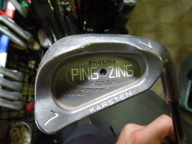 Load image into Gallery viewer, Used PING Zing Black Dot Karsten 8pc Right Hand Iron Set Matching Serials
