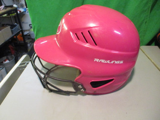 Used Rawlings Pink Batting helmet W/Mask 6 1/4-6 7/8