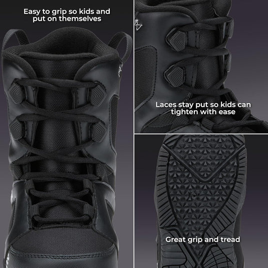 New 5th Element St Mini Lace Snowboard Boots Youth Size 3