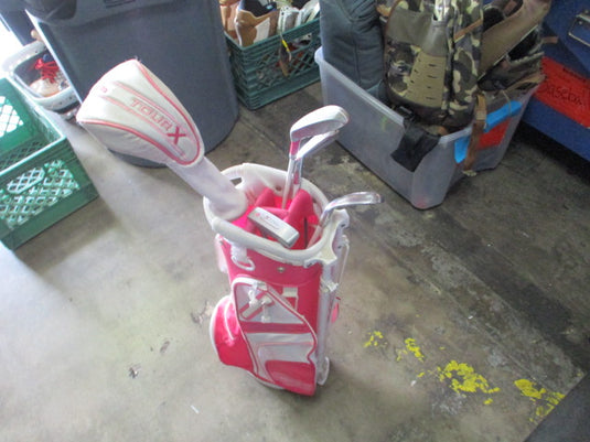 Used Tour X Pink 6 Piece JR GOLF SET (Bag Missing Strap) Right Hand