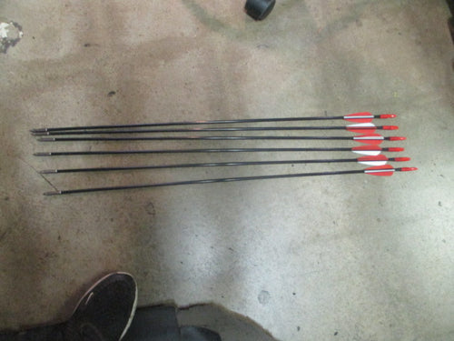 Used Red/Black Pack Of 6 Hunting Arrows