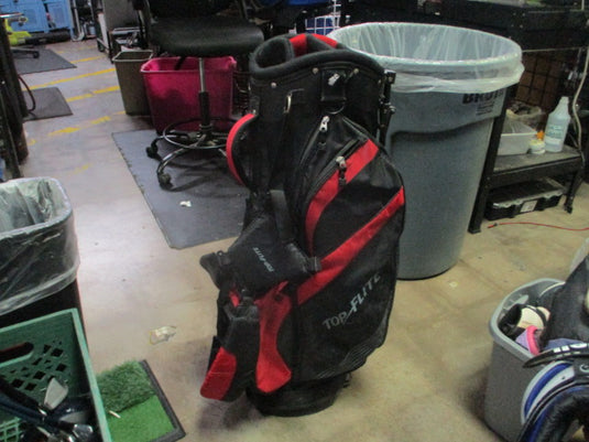 Used Top Flite Golf Stand Bag in Red and Black