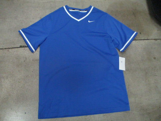 Nike Vapor Select V-Neck Baseball Jersey Royal Blue Men's Size XL