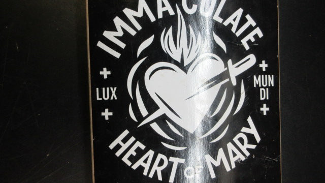 Load image into Gallery viewer, Used Motherboards Lux Mundi Sacred Heart of Jesus Skateboard Deck - 31"
