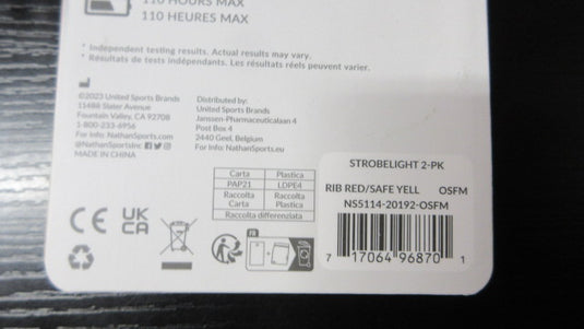 New Nathan Strobelight 2 Pack 8 Lumens