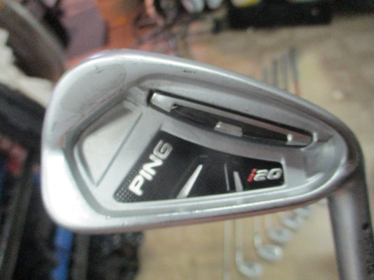 Used Ping i20 RH Graphite Shaft Regular Flex 4-PW-U Wedge Black Dot Iron Set