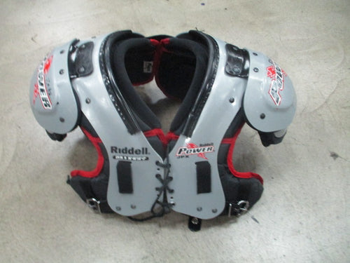 Used Riddell Power JPX Football Shoulder Pads w/ Back Plate Size Youth Medium