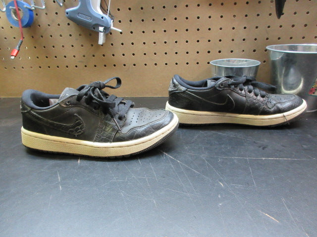 Load image into Gallery viewer, Used Nike Air Jordan 1 Low Black Crocodile Golf Shoes - Size 4
