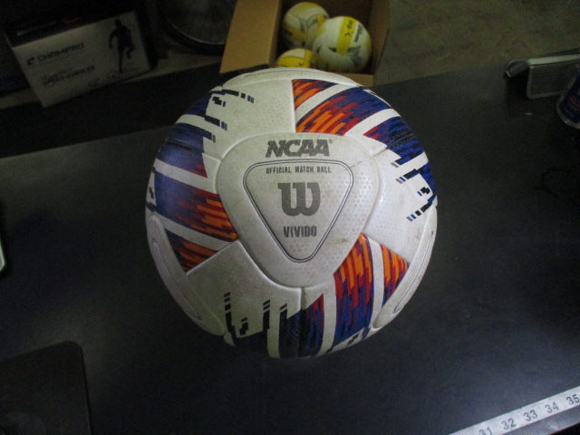 Load image into Gallery viewer, Used Wilson NCAA Vivido Official Match Size Soccer Ball
