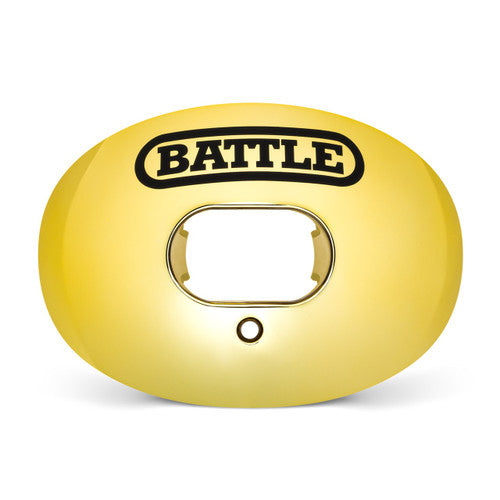 New Battle Chrome Oxygen Football Mouthguard - Gold - OSFM