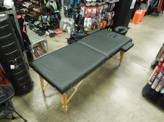 Used Saloniture Portable Massage Table with Headrest and Armrest Attachments