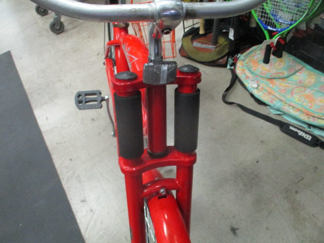 Load image into Gallery viewer, Used Budweiser 26" Red Beach Cruiser Bicycle
