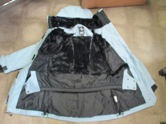 New Women's Light Blue Pulse Aries Insulated Snow Jacket Size 2XL