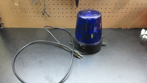 Used Rotating Beacon Light W/ Plug-In - Blue