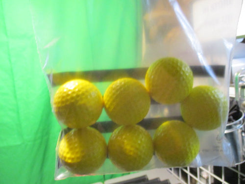 Used Yellow Foam Golf Balls Pack of 7