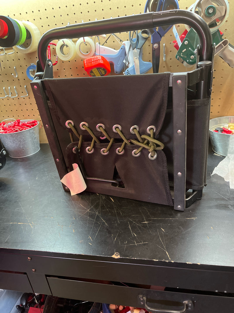 Load image into Gallery viewer, used black folding stadium chair
