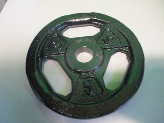 Used Cast Iron 5LB Standard Weight Plate