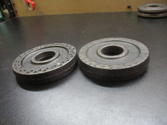 Used Vintage Billard Barbell Dimpled 2.5lb Standard Weight Plate Set