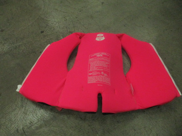 Load image into Gallery viewer, Used Speedo Pink/Green Youth Life Jacket Size 50-90lbs
