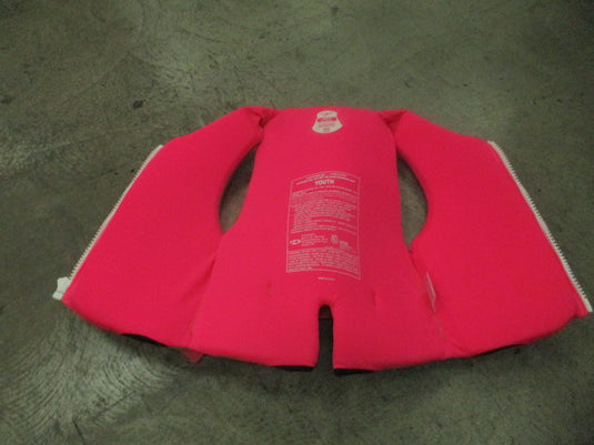 Used Speedo Pink/Green Youth Life Jacket Size 50-90lbs