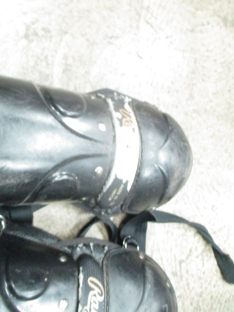 Used Rawlings 16DCW Youth 12-16 Catchers Shin Guards (Has Wear)